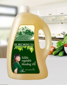 5l欧贝蒙娜橄榄食用植物调和油磨砂瓶